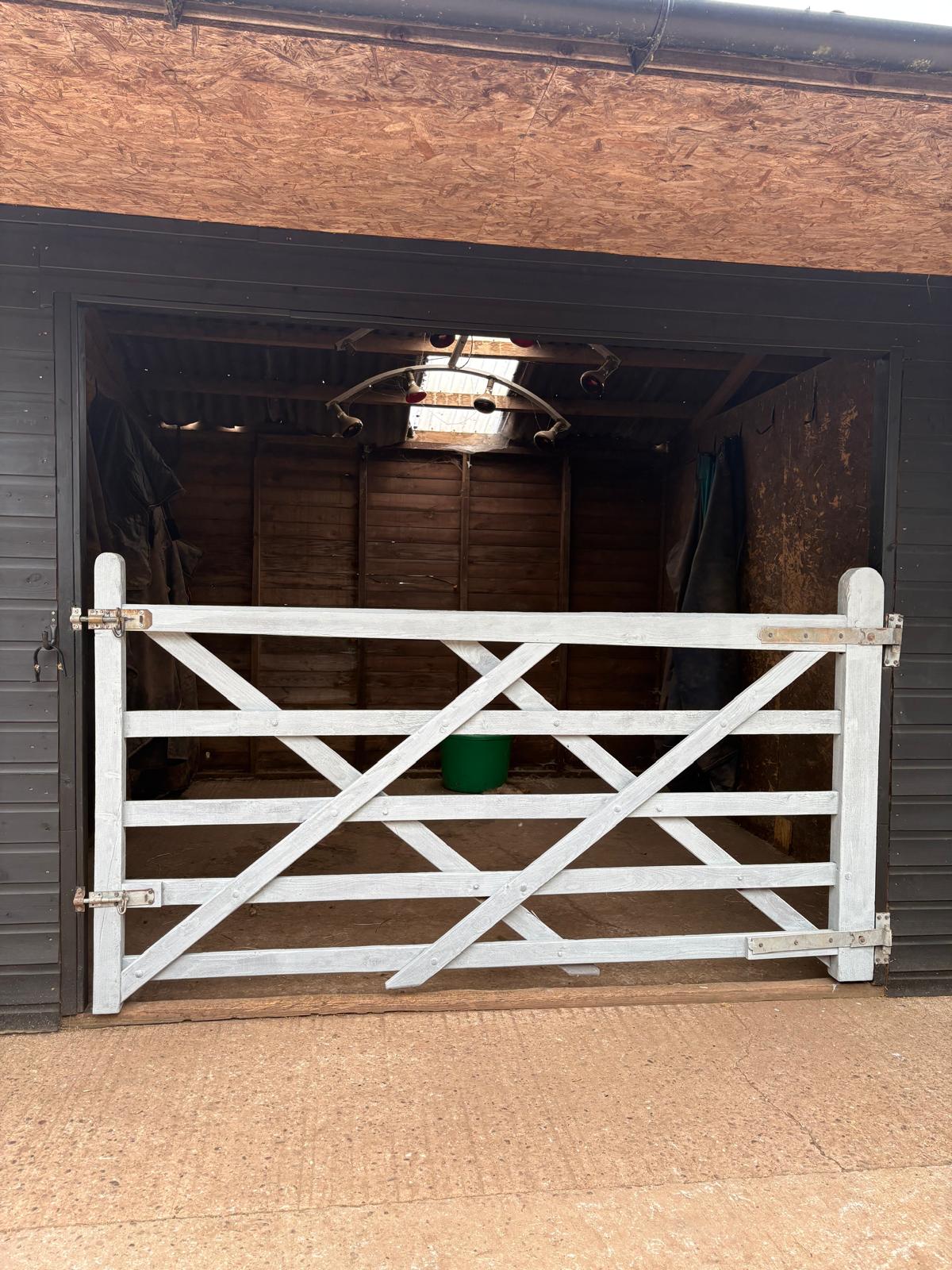 Solarium area with heat lamps at Middleton Livery Yard